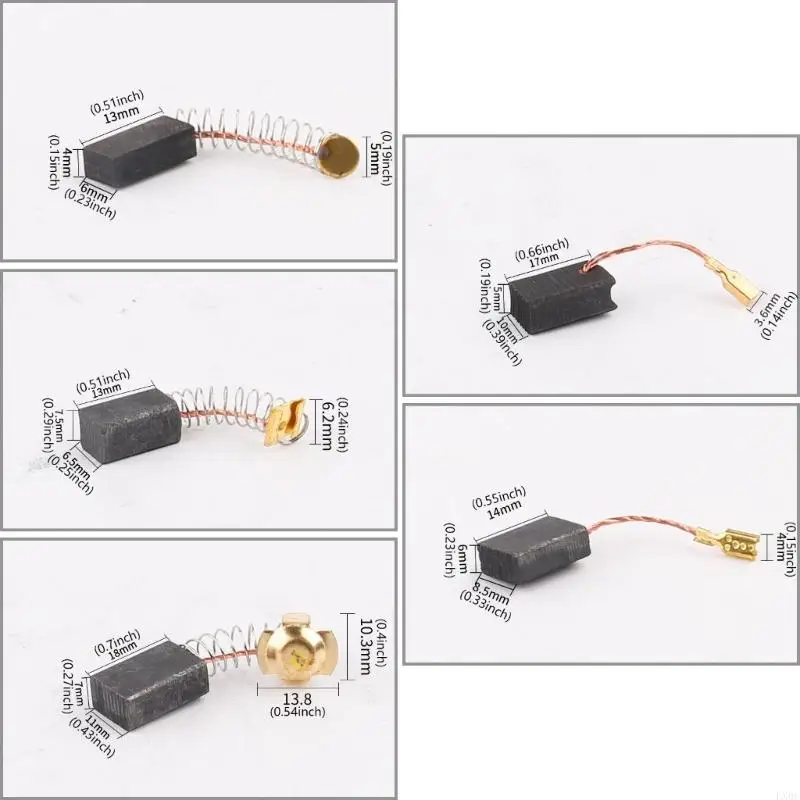LX0C 4pcs/set spazzole carbonio a motore elettrico per l'alimentazione riparazione della sostituzione