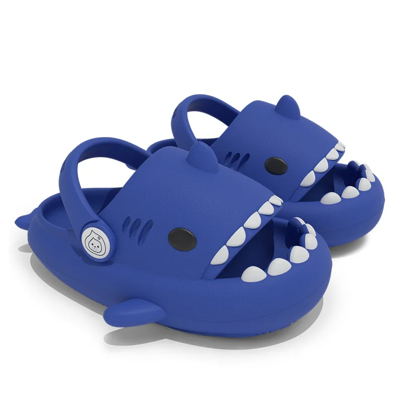 Cartoon Cute Sandal Shark Kid Baby Hole Shoes Women Slippers Boy Girl Children Slippers Shoe Wear Anti-collision Non-slip Sandal