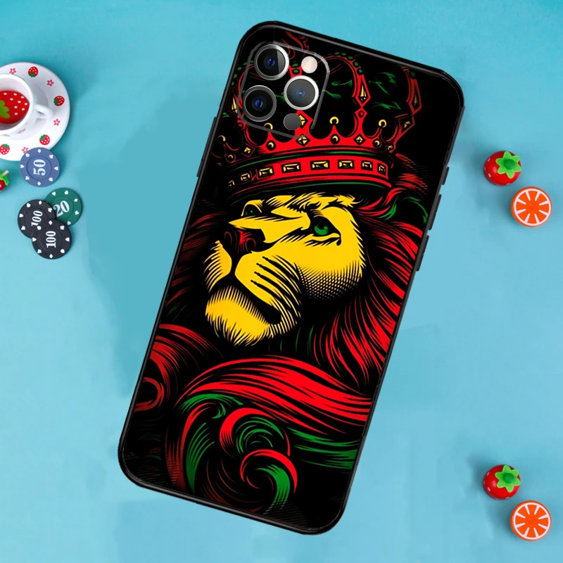 Rasta Lion Reggae Bob Marleys Case For iPhone 15 14 11 12 13 Pro Max Mini X XS Max XR SE 2022 2020 7 8 Plus Cover Shell