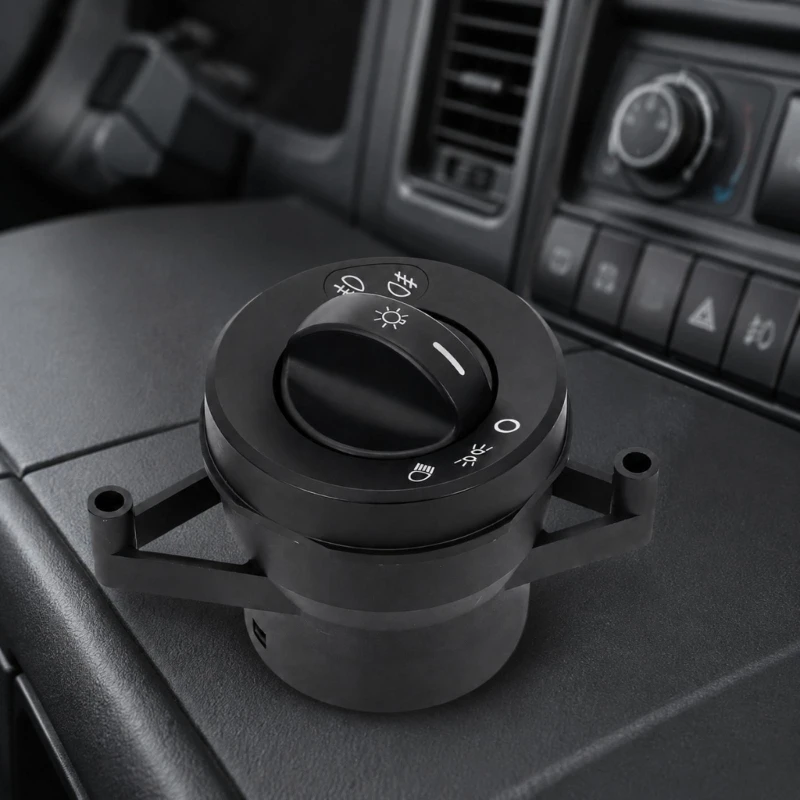Headlight Control Switches for Axor Heavy Truck Dashboards, A0015451804 Reference with Positioned Selector and Printed D7YA