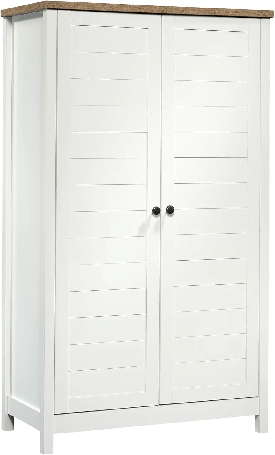 Cottage Road Storage Cabinet/ Pantry Cabinet, Soft White Finish