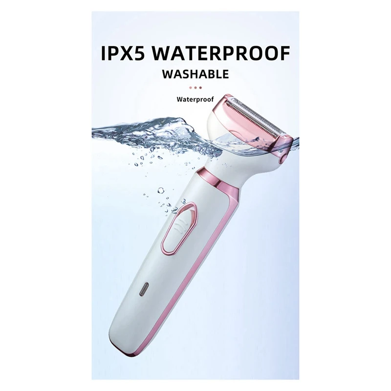 Elektrische scheerapparaten voor vrouwen 4-in-1 Lady elektrisch scheerapparaat voor gezicht, neus, benen en okselbikini-trimmer