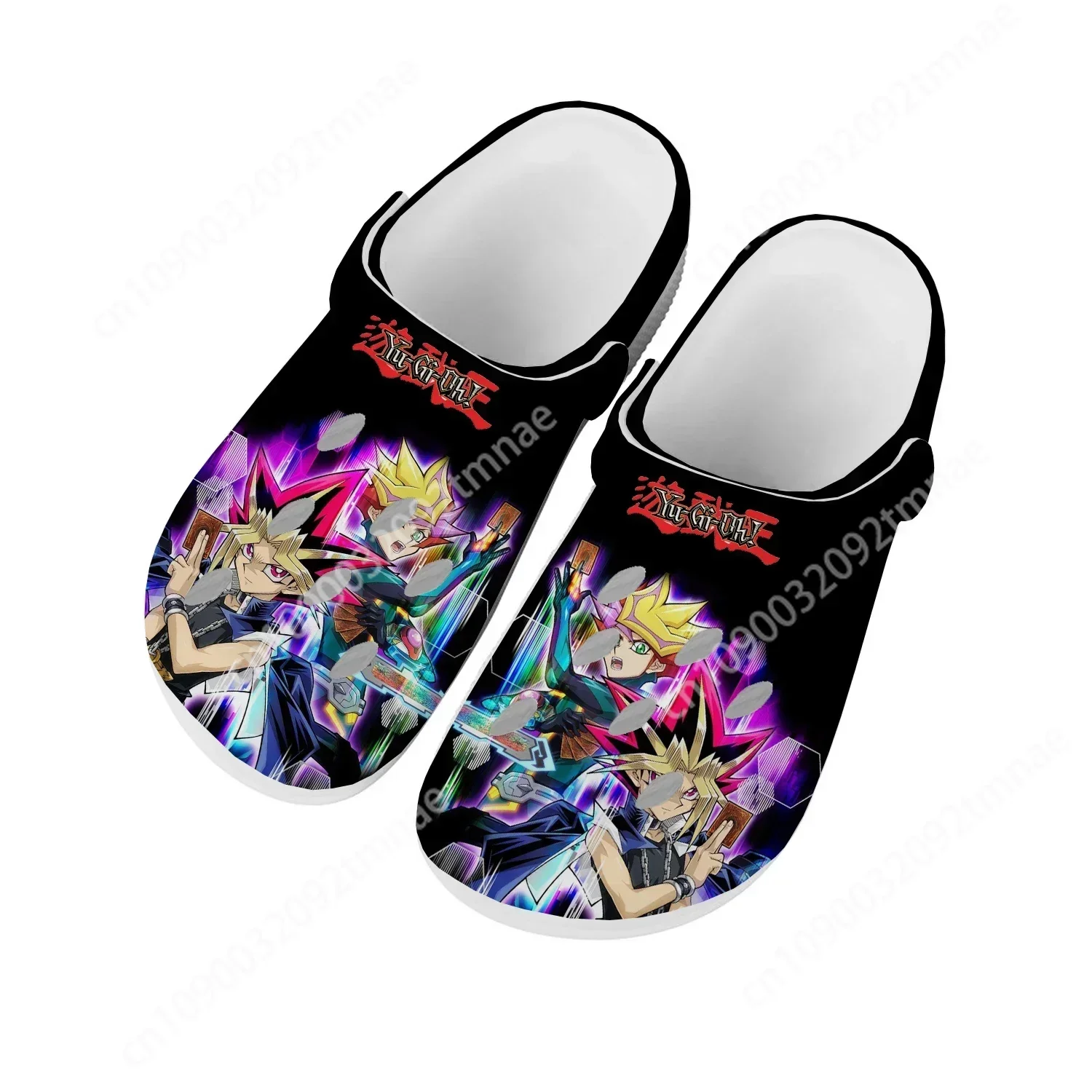 Sabots Yu Gi Oh Home pour hommes et femmes, jeu de dessin animé, sandales pour jeunes garçons et filles, chaussures de jardin à la mode, chaussures sur mesure, pantoufles de plage