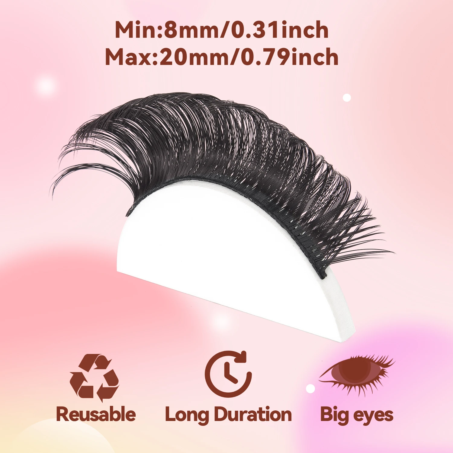 10 Pairs  False Eyelashes Russian Strip Lashes Volume Fake Eyelashes Extension D-Curly Wispy Handmade Soft Reusable