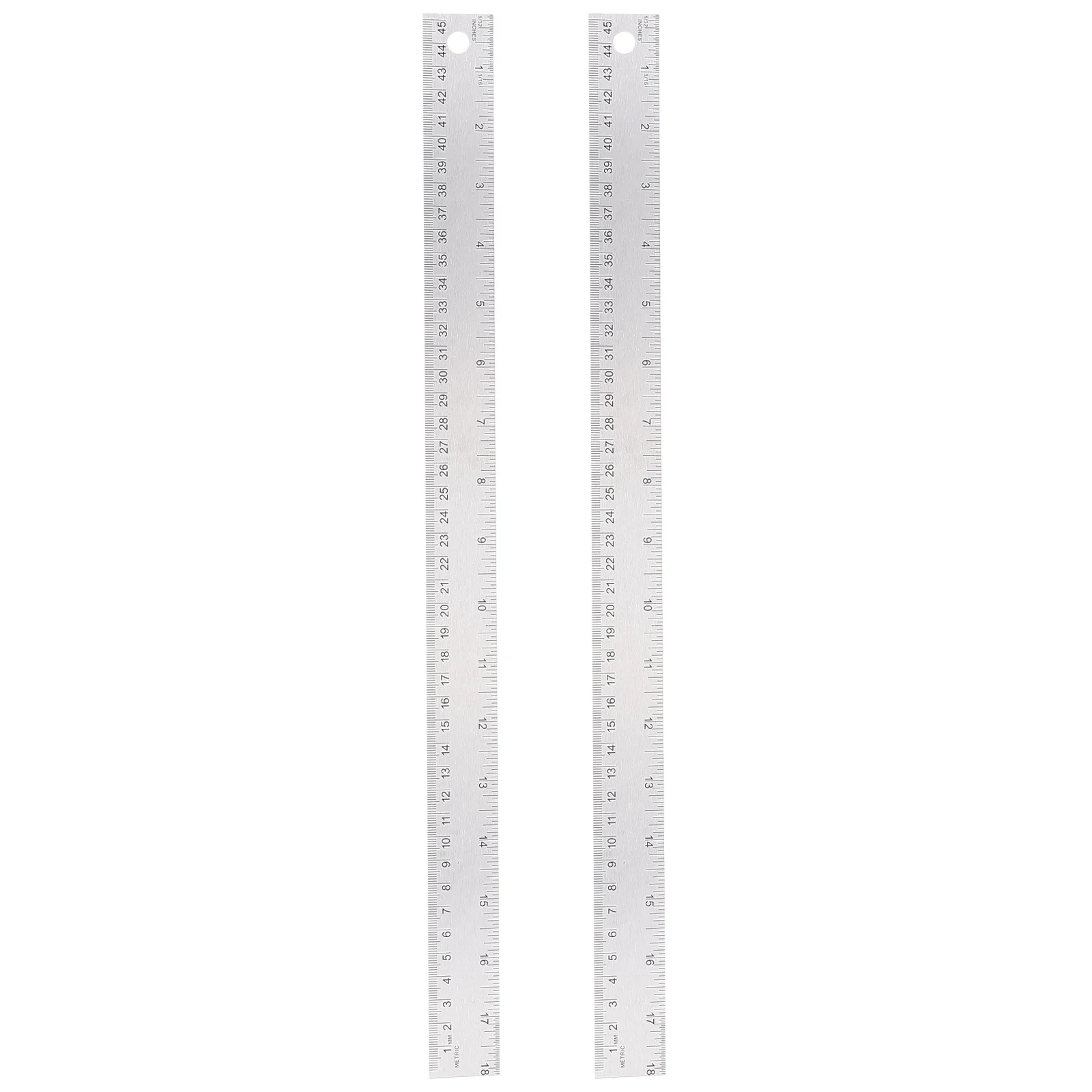 2Pcs Cork Back Ruler Professional Stainless Steel Straight Measuring Tool Engineering Drawing Design Precision Carpenter Scale