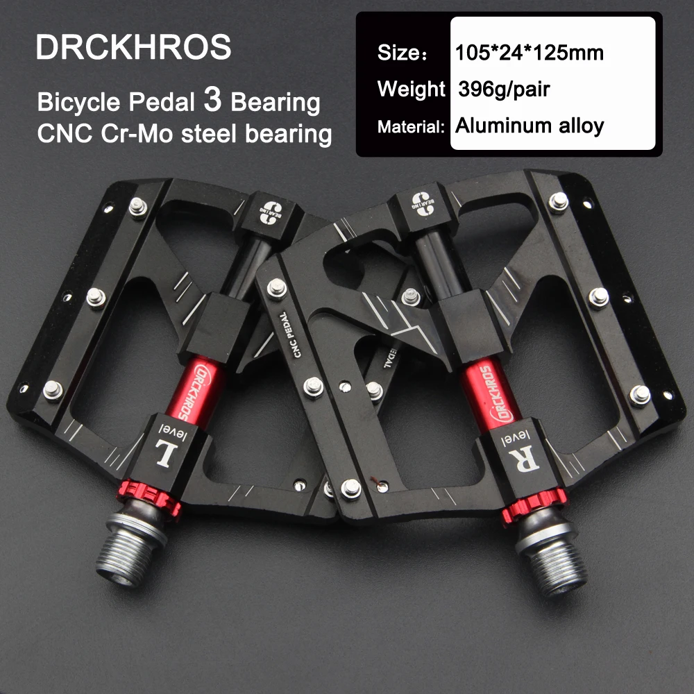 CNC Aluminum Alloy Ultralight Bicycle Pedal, 3 Bearings, Anti-Slip, CNC, BMX, MTB, Bike Accessories