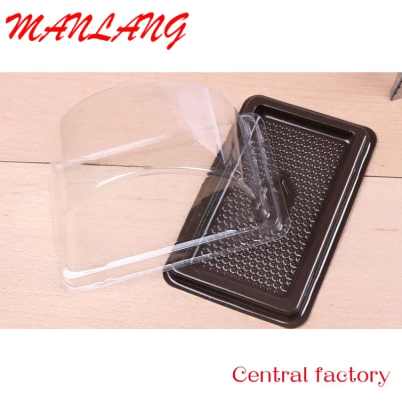 Custom  PET Plastic Fruit Packaging Box Blister Transparent Salad Container Clamshell Vegetables Plastic Drying Tray food Contai