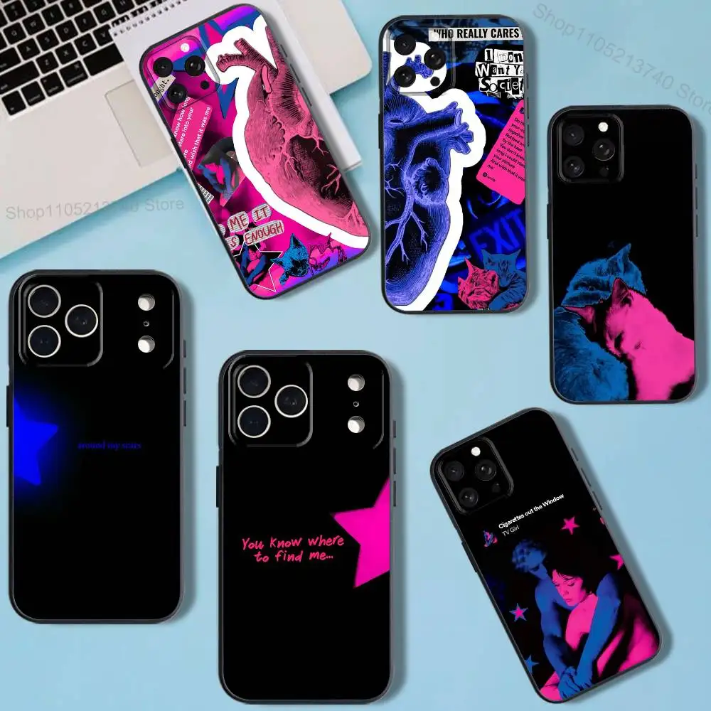 

matching TV C-Couple GirlS Phone Case For iPhone 11,12,15,16,17,13,14,Pro,Max,Plus,E,Mini,Air,SE4 Black Soft Box
