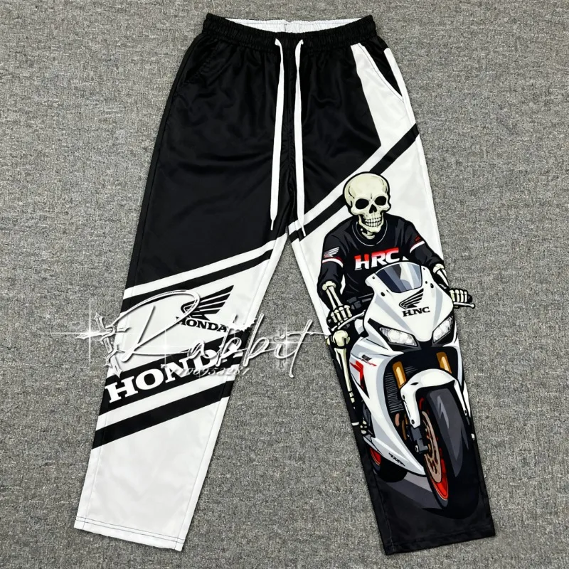 

2025NewHonda HRC Racing Team Fashion Street CyclingSpeed Drying Sunscreen Pants Men's Motorcycle Enthusiasts Casual Sports Pants