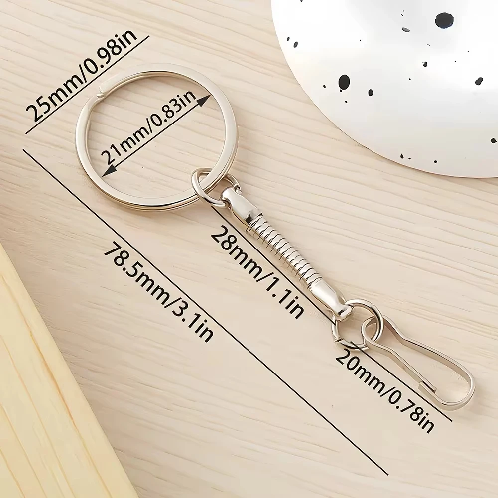 10pcs/set Zinc Alloy Keychain Lobster Buckle Hook Keyring Hanging Ornaments Key Chains For Women DIY Pendant