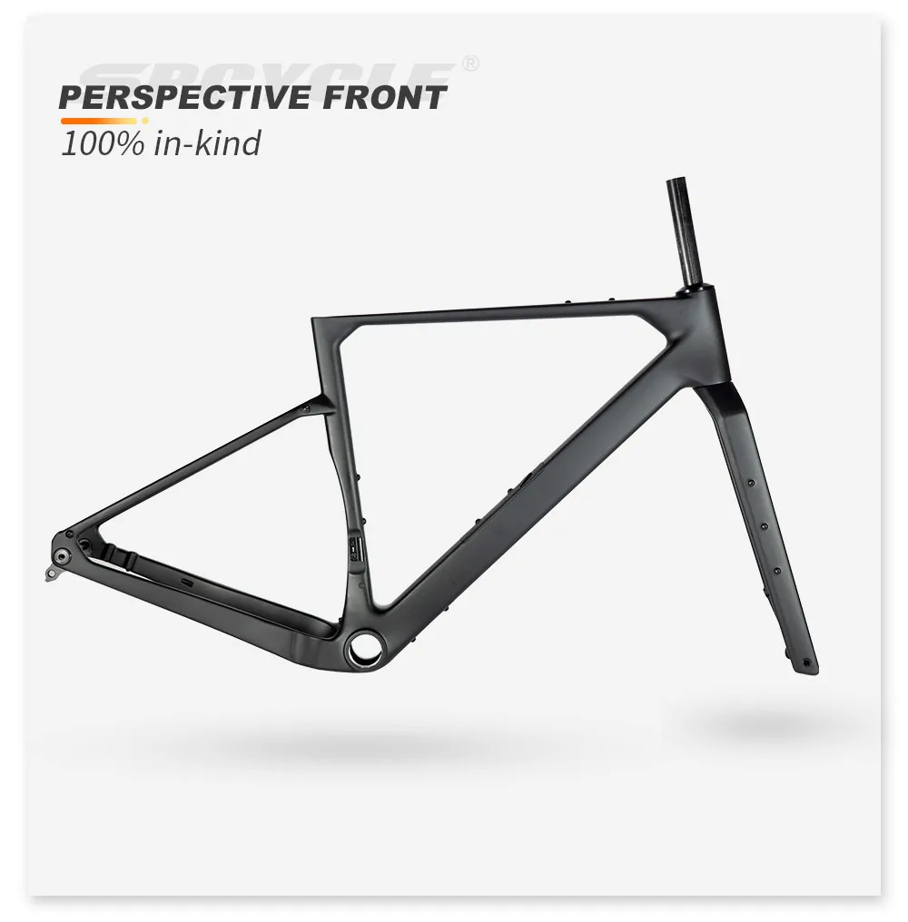 Spcycle G028 Carbon Gravel Bike Rahmen 700x57C UDH-Schaltauge Vollständig interne Kabelführung Gravel Fahrrad Carbon Rahmenset – Detail 13