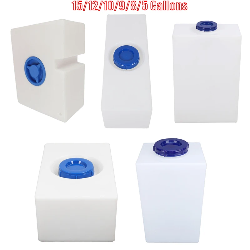 

New 15/12/10/9/8/5 Gallons RV Water Storage Tank Heat Cold Resistant PE Fresh Water Tank for Trailer Boat Yacht Accessories
