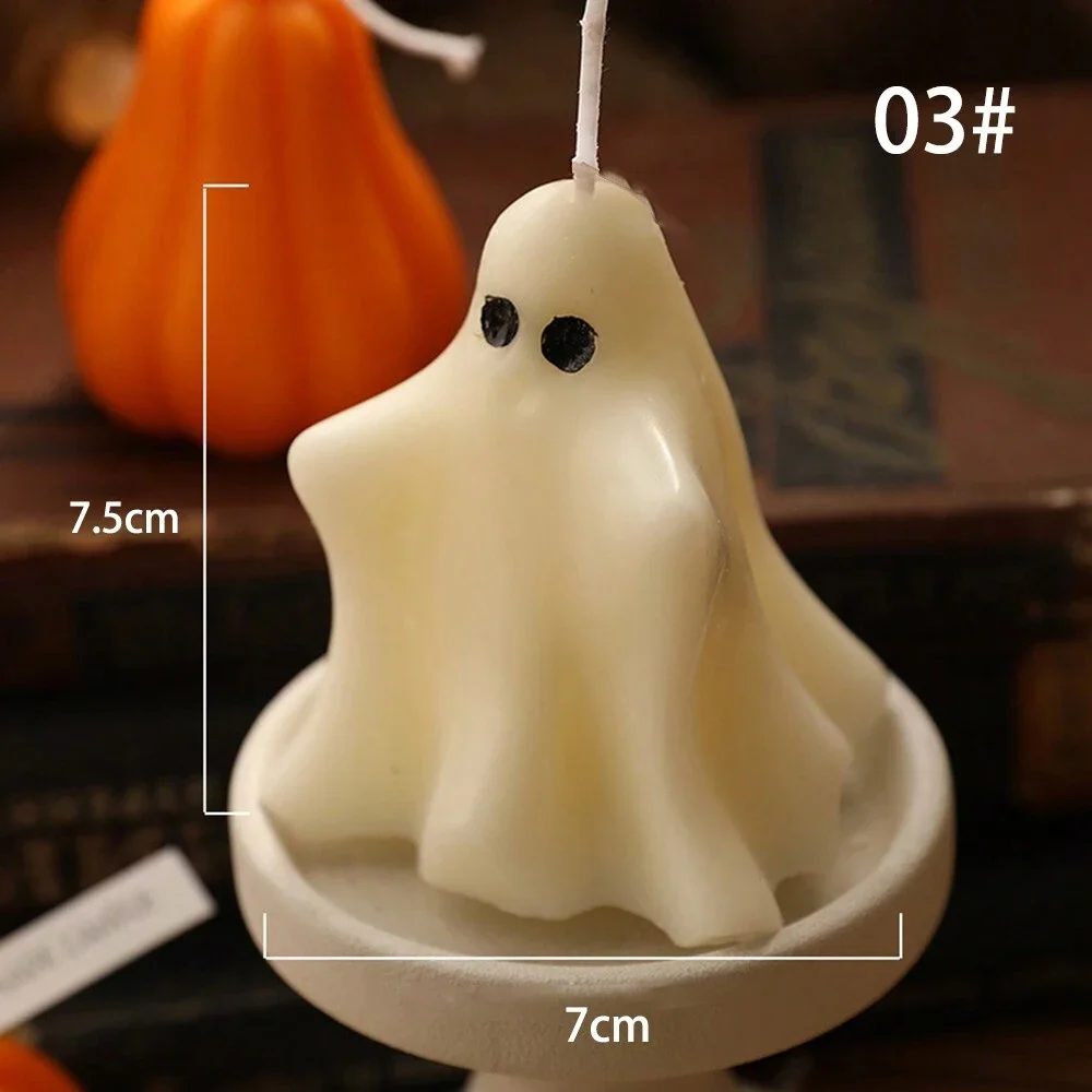 Halloween Ghost Candle Creative Ornaments Atmosphere Candle With Spooky Design Luxury Gift Fragrance Candle Party Desktop Decor