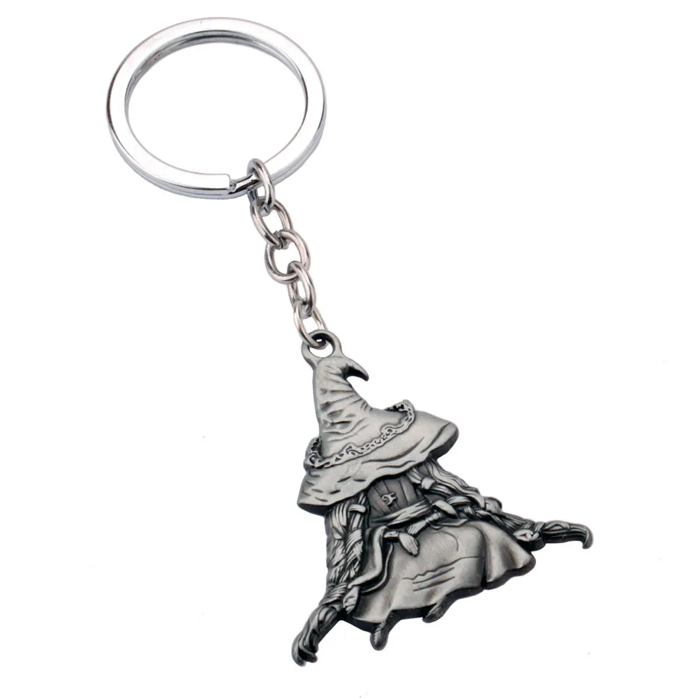 Spel Vintage Elden Meester Talisman Hanger Sleutelhanger Voor Mannen Jongens Zilver Kleur Metalen Sleutelhanger Fans Auto Tas Versiering Sieraden Cadeau