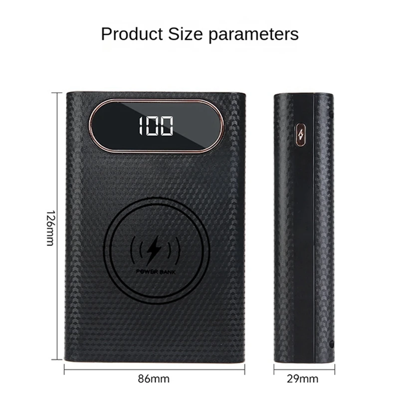 高速充電ワイヤレスモバイル電源 4 21700 バッテリー 22.5 ワット充電バッテリーボックス DIY ディスプレイキット