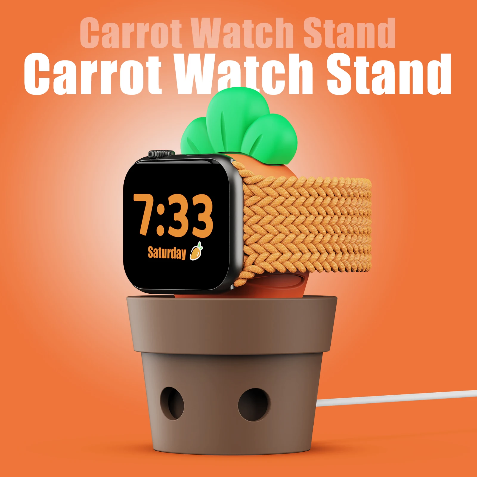 Silicone Charger Dock Holder For Samsung Galaxy Watch 8/7/6/6 Classic Charging Stand Desktop Storage Halloween Gift