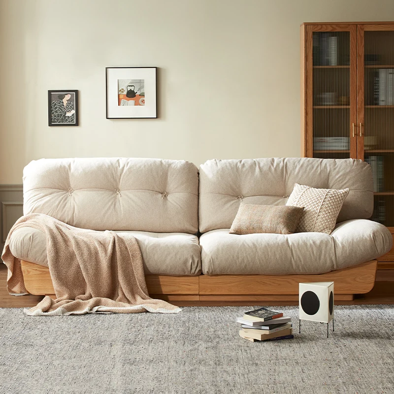 White Nordic Sleep Couch Cloud Green Linen Large Sleeper Double Puffs Sofa Living Room Lounge Modern Divano Soggiorno Furniture