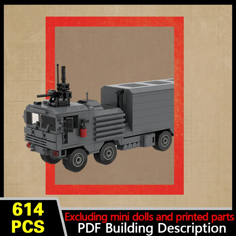 Logistics Support Vehicle Model MOC Building Bricks War Equipment Modular Technology Gifts Holiday Assemble Children Toys Suit