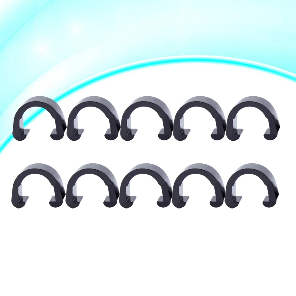 

10pcs Pipe Fixing Clips Aluminum Alloy Bike Brake Cable Buckles Reusable Road Mountain Bicycle Clamp C-Shaped C Clip
