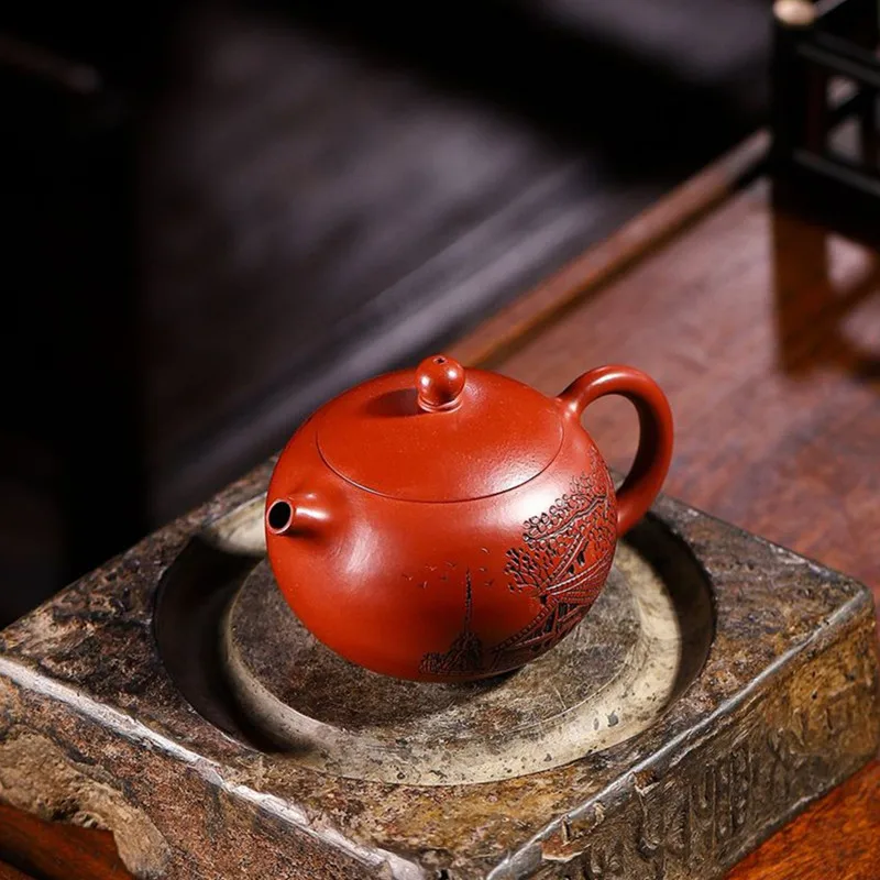 Chinese Yixing Purple Clay Teapots Small Capacity Xishi Tea Pot Famous Handmade Kettle Beauty Tea Infuser Raw Ore Zisha Tea Set