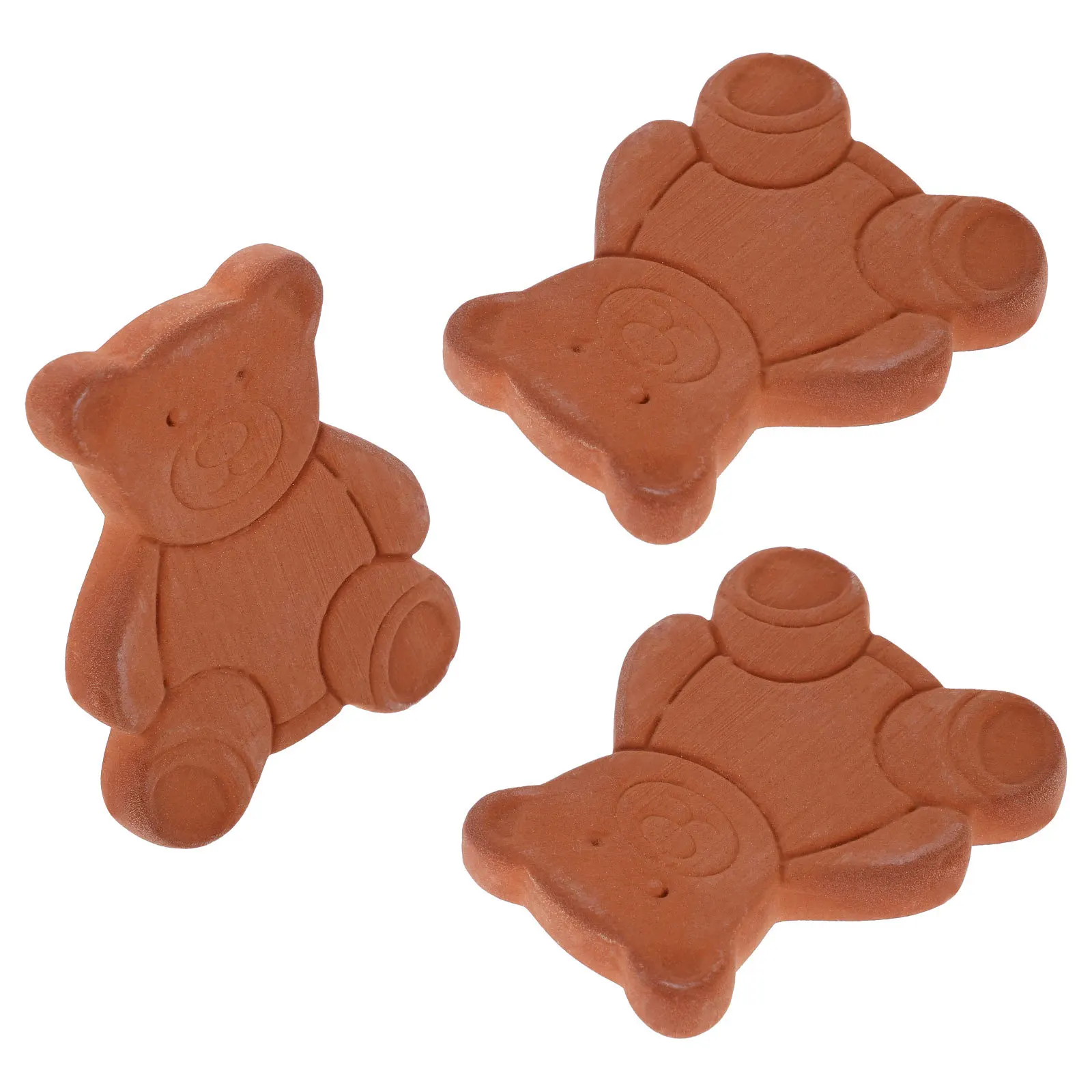 

3Pcs Sugar Softener Bear Shape Terracotta Brown Sugar Keeper Kitchen Gadgets Food Storage Moisture Control Cookies Snacks Dried