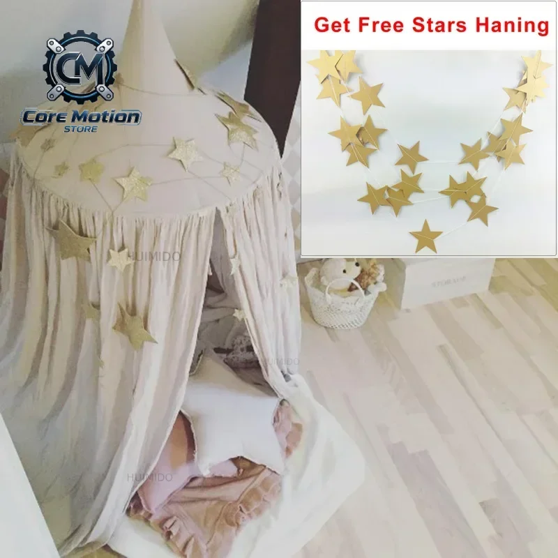 DurablePlay House Tents For Kids Canopy Bed Curtain Baby Hanging Tent Crib Children Room Decor Round Hung Dome Mosquito Net Bed