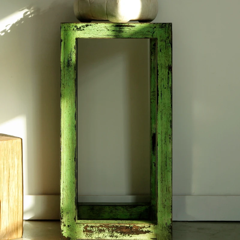 Solid wood flower rack, indoor side table, living room, simple and modern large material, floor standing potted plant