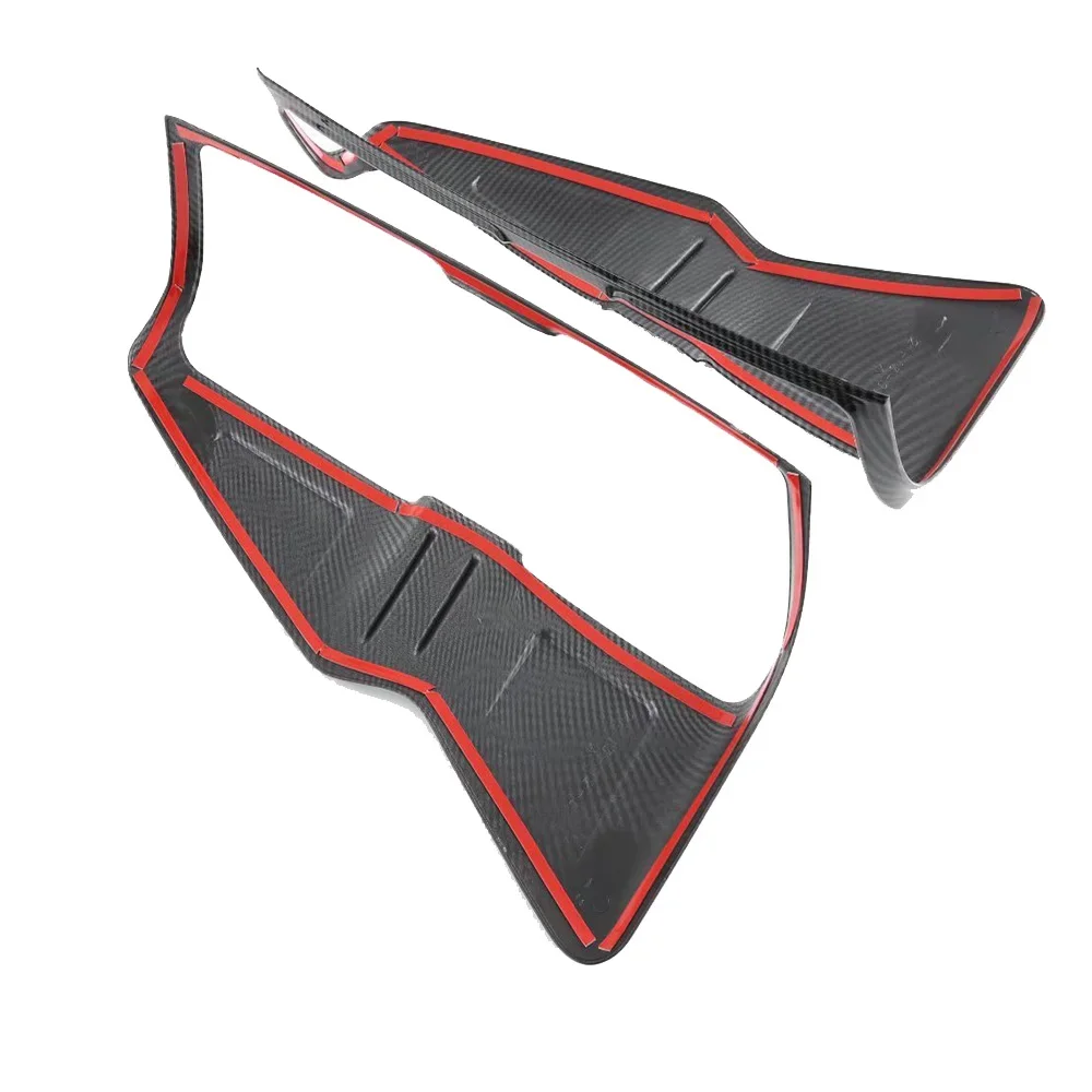 For Isuzu D-MAX DMAX 2021 2022 2023 2024 ABS Black Carbon Fiber Rear Light Cover Trim Taillight Lamp Protector Frame Accessories