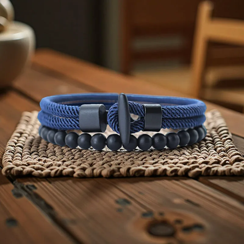 10 farben 2 Stücke Männer Armband Set Hohe Qualität 4mm String Kette Armband Freizeit Handgelenk Zubehör Pulseria Homme Hiphop schmuck