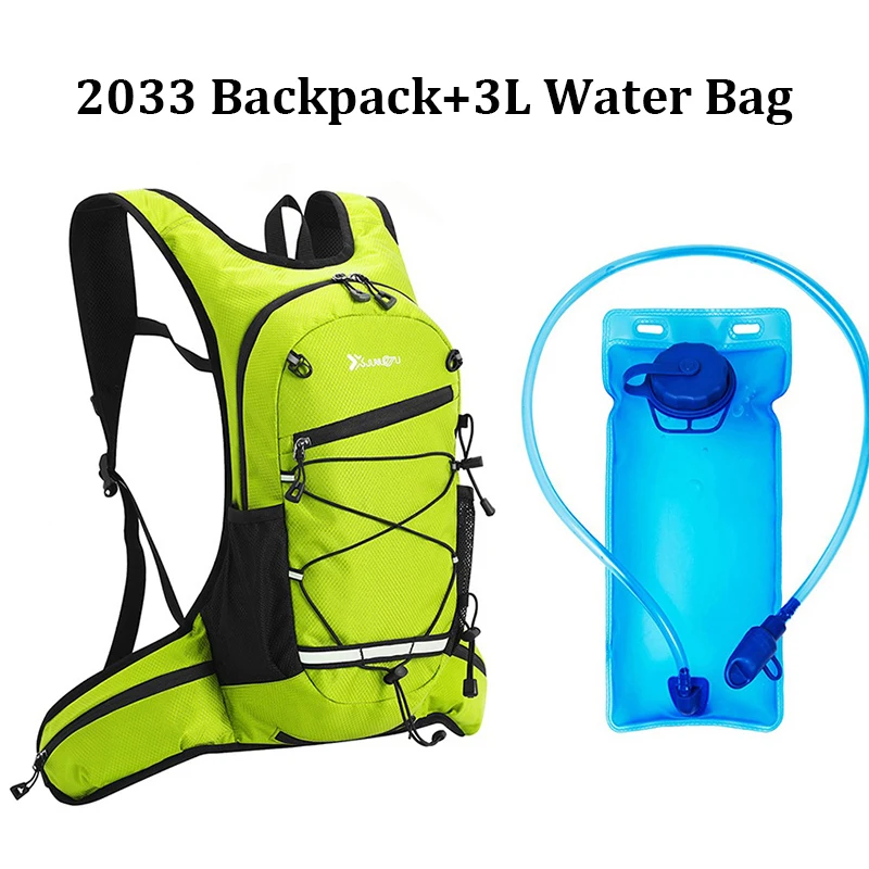 2Liters PEVA Hydration Backpack Set Cycling Water Bag Soft Back Rucksack Rainproof Water Bladder Double Shoulders Pack