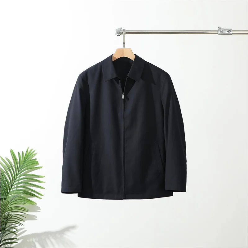 

Мужская стеганая куртка из полиэстера с 90% гусиным пухом, со съемной внутренней подкладкой, комфортная, теплая, модная, с воротником.