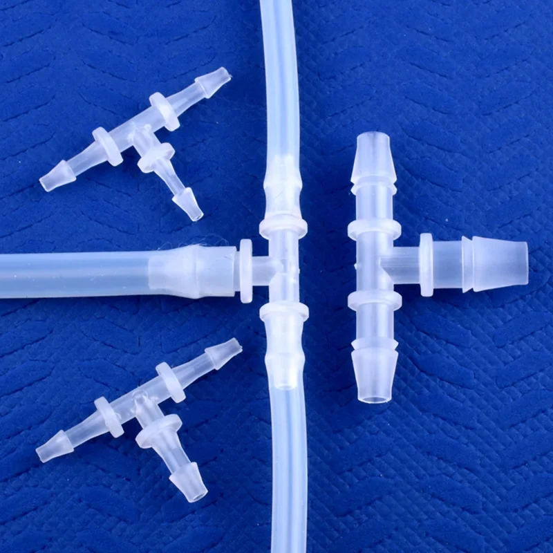 Adaptador reductor de tubo de entrada y salida de acuario, adaptador de plástico para tubería de agua de tanque de peces, adaptador en T tipo Y, 3 uds.