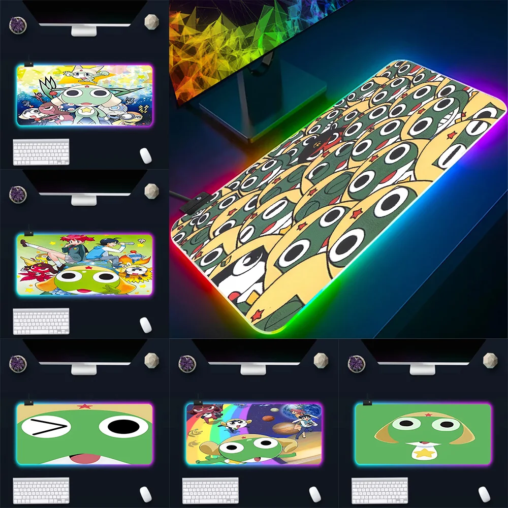 

Горячая новинка: Игровой коврик для мыши RGB с LED-подсветкой GunsouS KeroroS FrogS для ПК, резиновый, светящийся, для геймеров