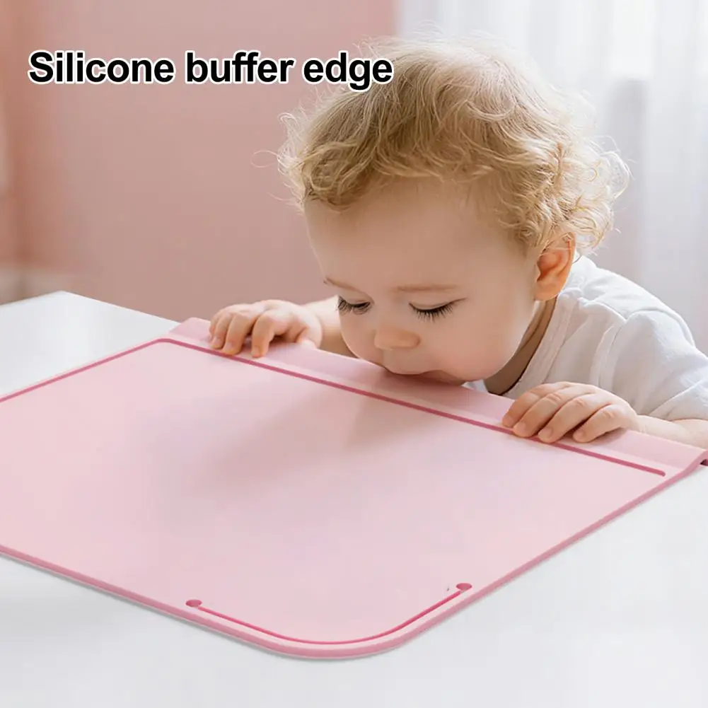 Heat-resistant Placemat Silicone Toddler Placemat Non-slip Reusable Baby Eating Mat Stain-proof Table Mat for Kids Dining Home