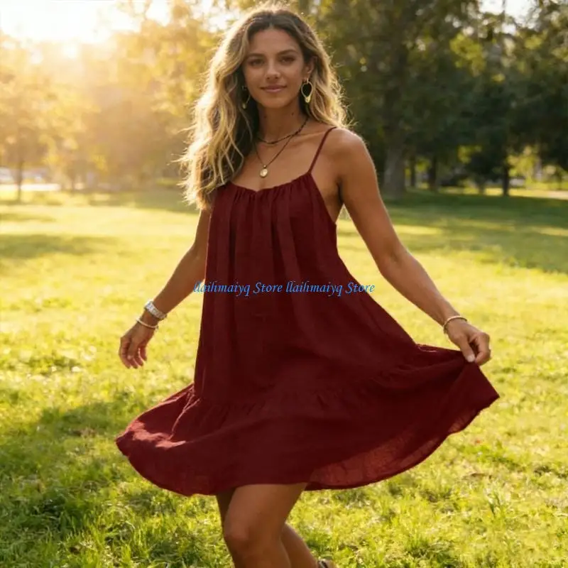 573B Fashionable Bodycon Midi Dress with Twist Front & Strappy Design Comfortable Summer Dress Great for Work & Date