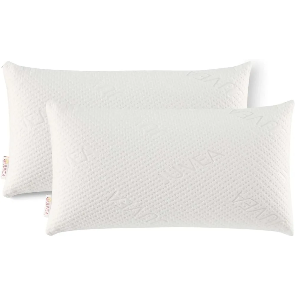 

Pack of 2 Latex Sleeping Bed Pillows W/Removable Tencel Cover Sleep Support Pillow Back & Side Sleepers Freight Free