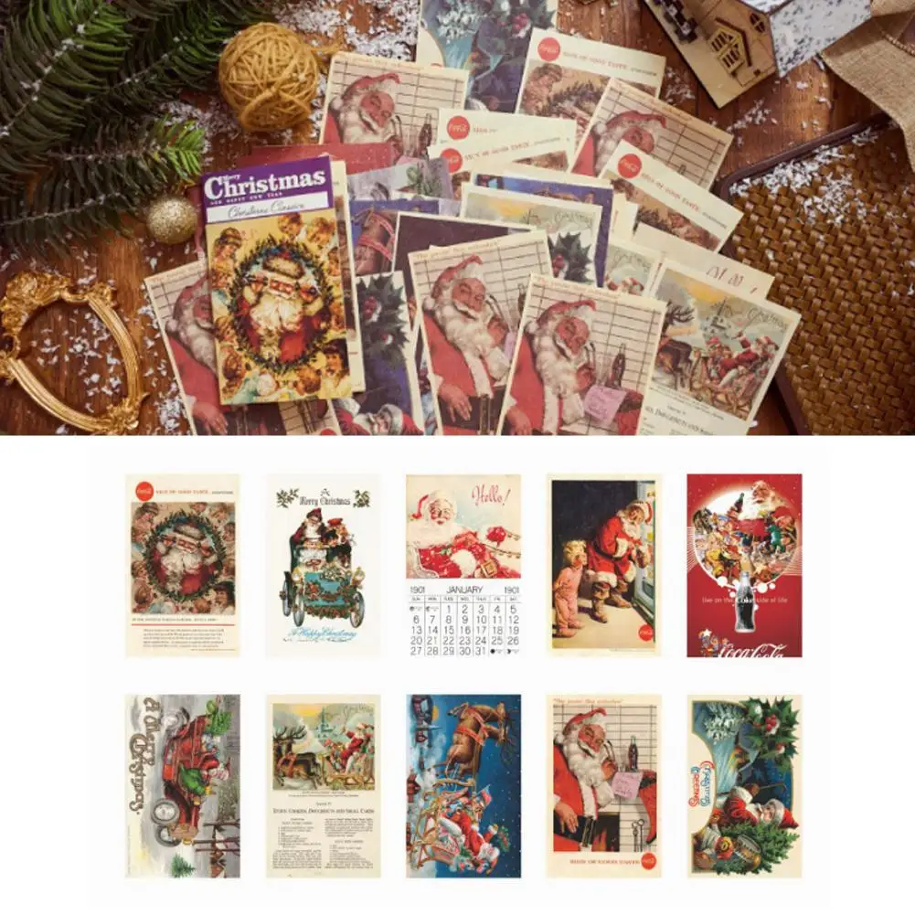 Natal temático material papel vintage decorativo scrapbooking mão conta diário papel de fundo m5v9