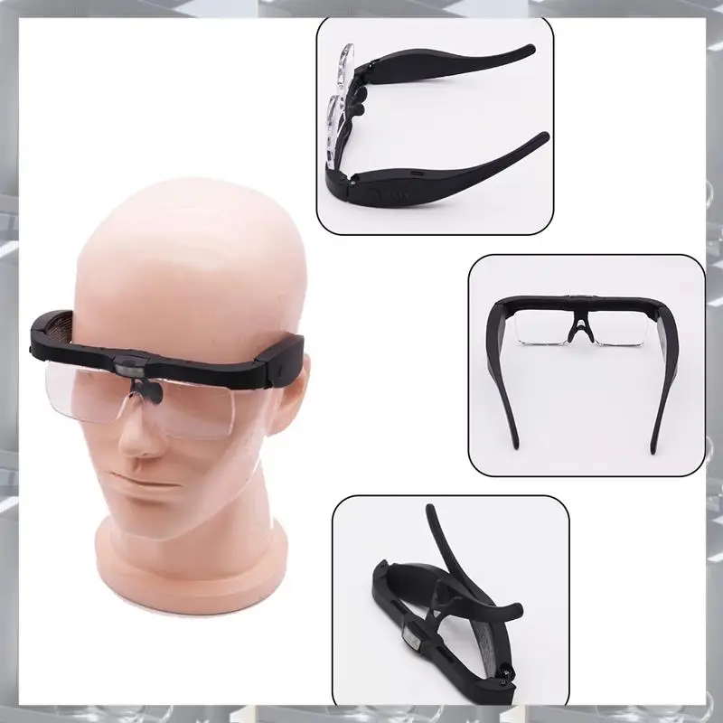 Magnifying Glasses With Light Lenses Eyeglasses Magnifier For Hobby, Crafts, Reading And Close Work