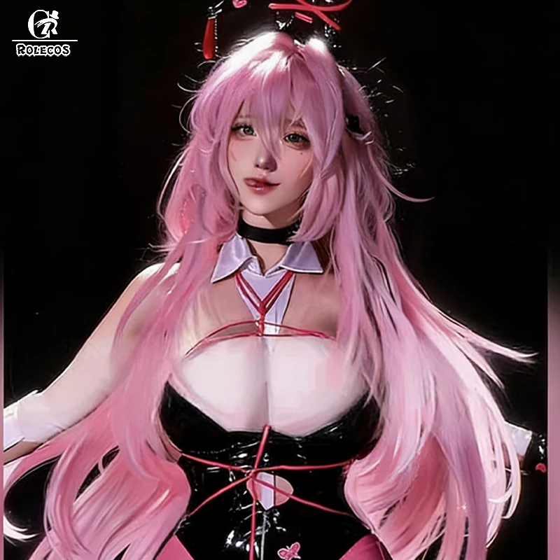 ROLECOS nikke Game Goddess of Victory Velvet Cosplay Costume Velvet Sexy Pink Bunny Girl Suit Women Halloween Adults Outfit view 5