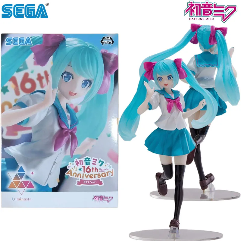 在庫あり-sega-正規品-ルミナスタ-初音ミク-16-周年記念アニメキャラクター-クリスマスギフトコレクション-アクション玩具モデル