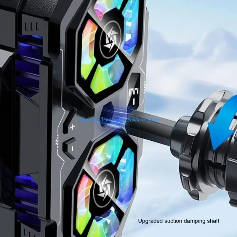 U2JE Semiconductor Heat Sink Back Clip 3 Gear Adjustable Cooling Fan with Stand