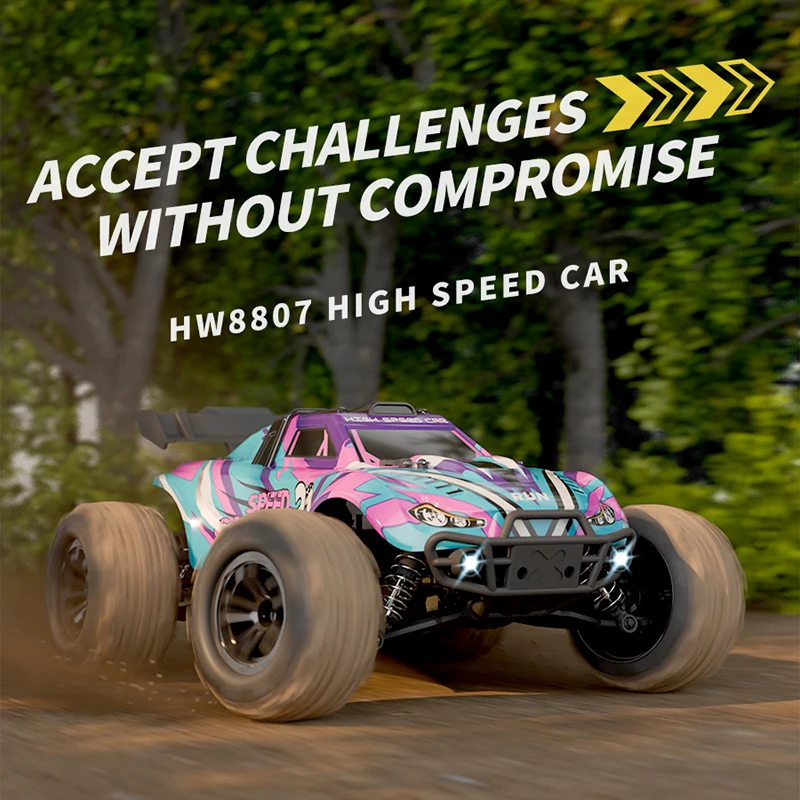 

Радиоуправляемая машина HW8807 на 35 км/ч — автомобиль с дистанционным управлением, левым/правым ручным переключателем и светодиодными ночниками
