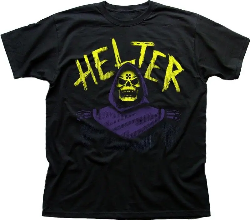 Helter skelter he-man skeletor meister des universums schwarzes t-shirt oz9640anime muster sommer luxus übergroß