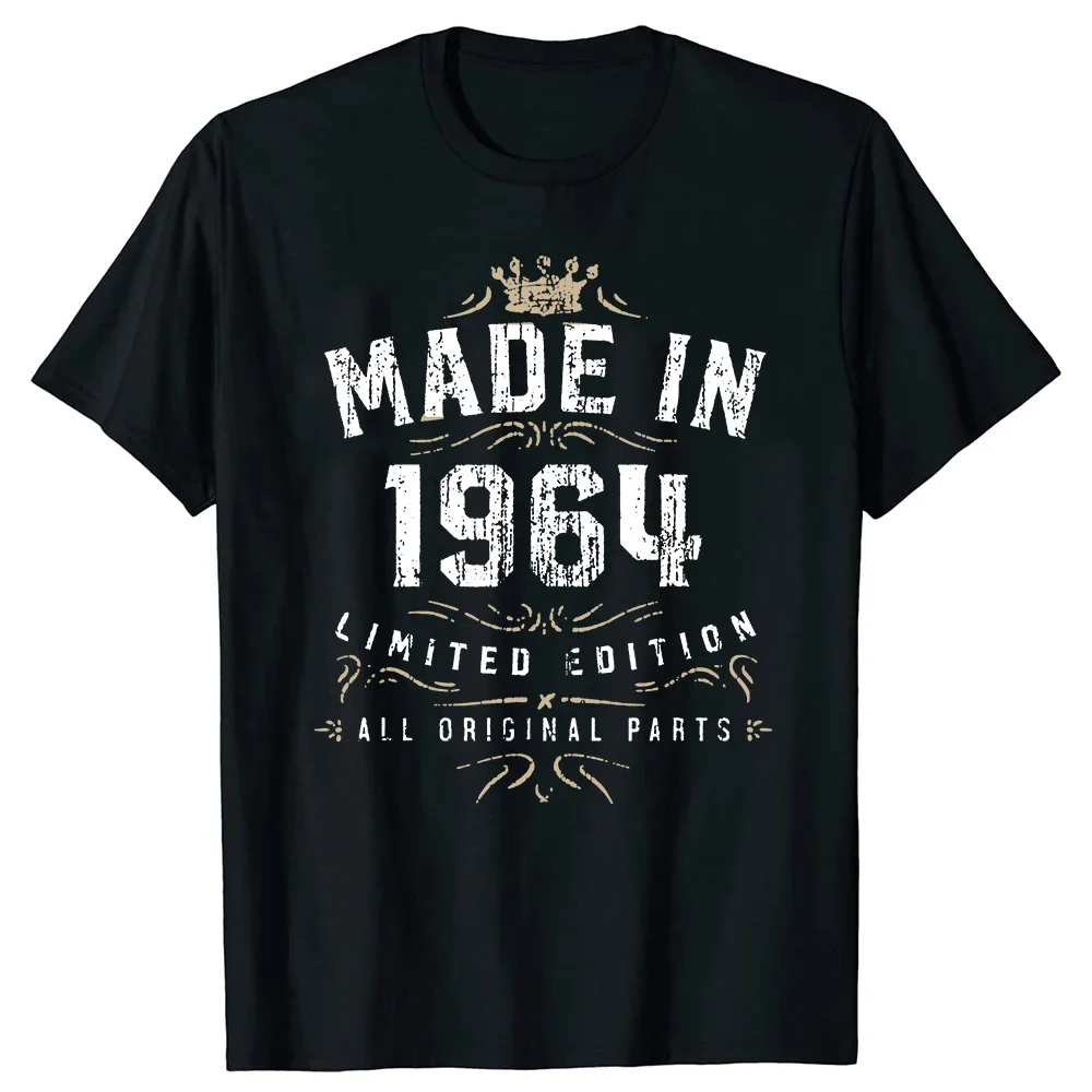 Made In 1964 Shirt Birthday 60 Limited Edition Tshirts Camisas Men Casual Tops T Shirt For Men Cotton T Shirt