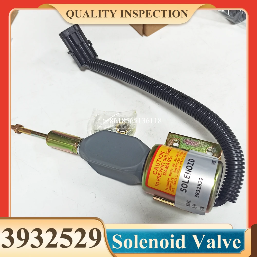 

3932530 3932529 24V/12V Solenoid for R220-5 210-3 Flameout Solenoid Valve Fuel Stop Valve