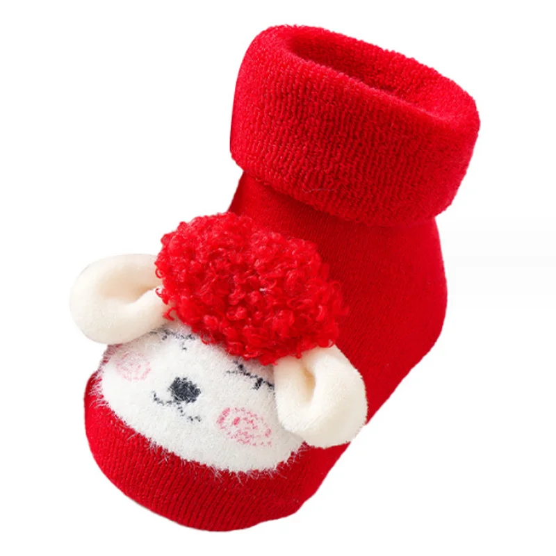 New Winter Red Thick Warm Baby and Children\'s Socks