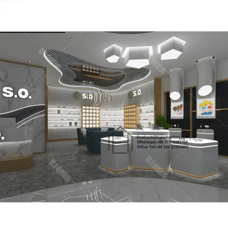 

custom.High Quality Optical Idea Shop Decoration Cabinet Spectacle Frame Sunglasses Display Stand Glass Display Cabinet with Lig