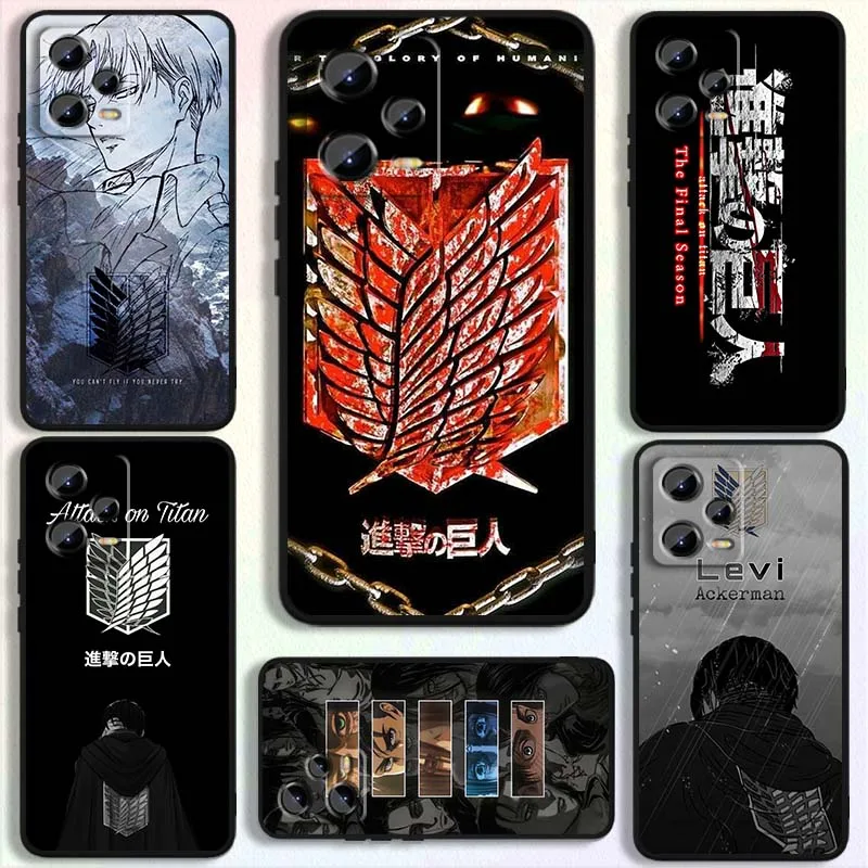 

Anime Logo A-Attack on Titans For Xiaomi Redmi Note 14 13 12 12S 11E 11 11S 11T Pro Plus 4G 5G Black Soft TPU Cover Phone Case