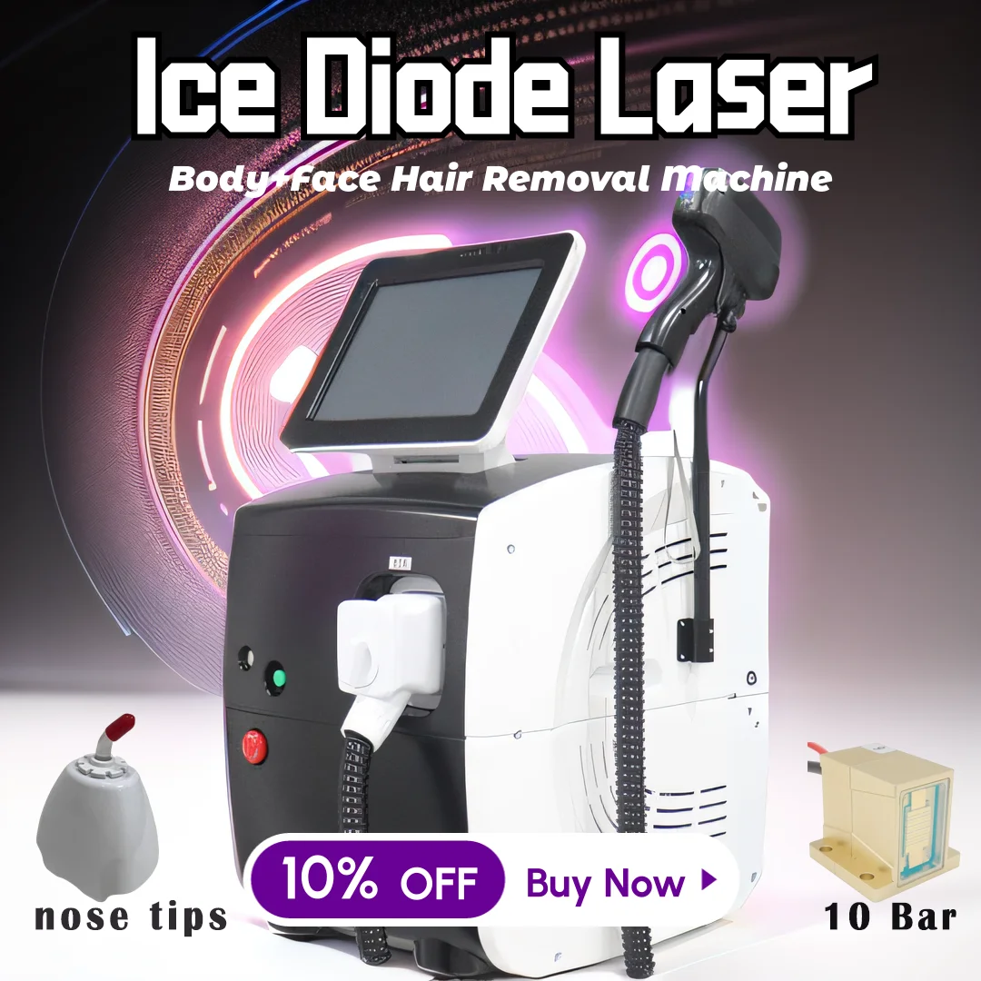 Soprano 10 bars 808 755 1064 Diode Laser 3000W Ice Titanium Laser Body Hair Removal Machine 2024 3 waves Permanent CE Woman