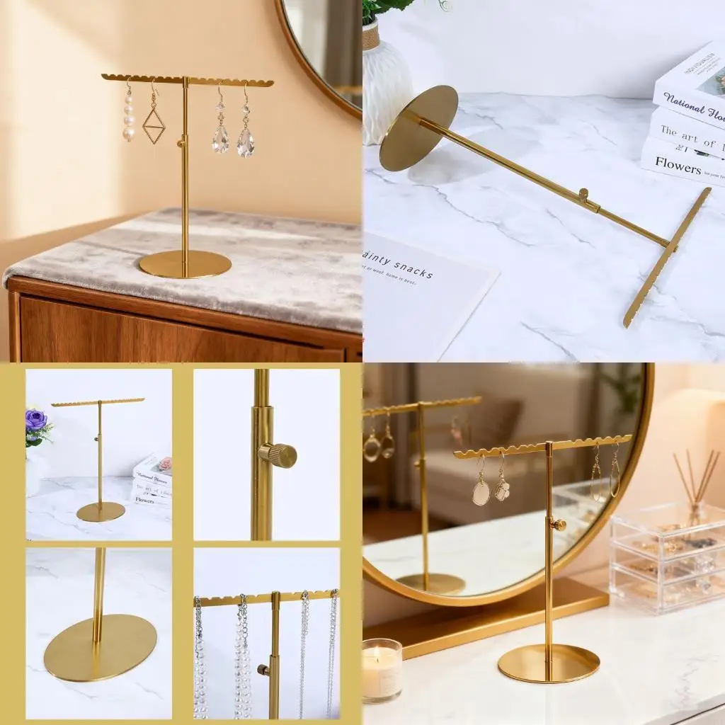  Metal Jewelry Display Stand Stylish Structure Customizable Height Organiser